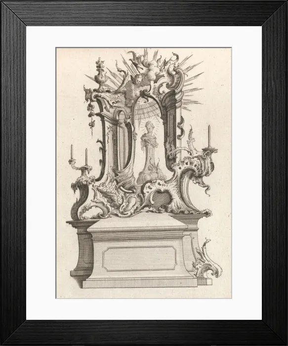 Framed Print : Design for an Altar, Plate 1 from an Untitled Series of Designs for Altars Framed Print : Design for an Altar, Plate 1 from an Untitled Series of Designs for Altars