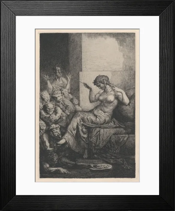 Framed Print : Allegorie, 19th century. Creator: Francois-Nicolas Chifflart Framed Print : Allegorie, 19th century. Creator: Francois-Nicolas Chifflart