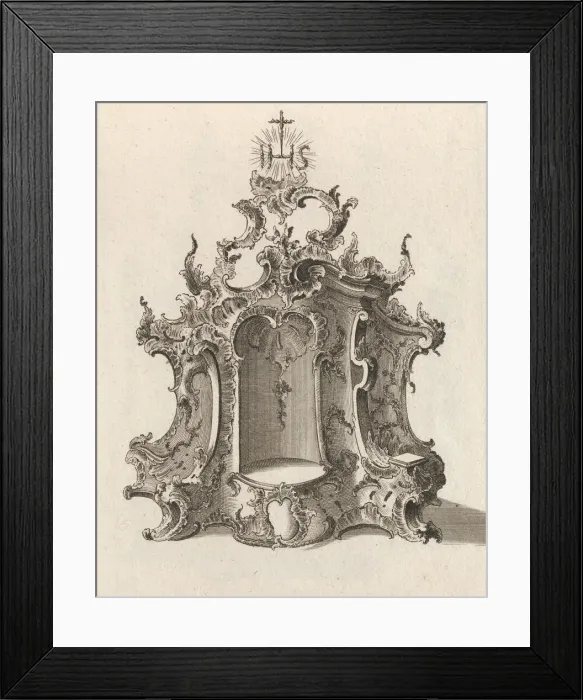 Framed Print : Design for a Tabernacle, Plate 4 from the series Tabernacle, Printed ca. 1750-56 Framed Print : Design for a Tabernacle, Plate 4 from the series Tabernacle, Printed ca. 1750-56