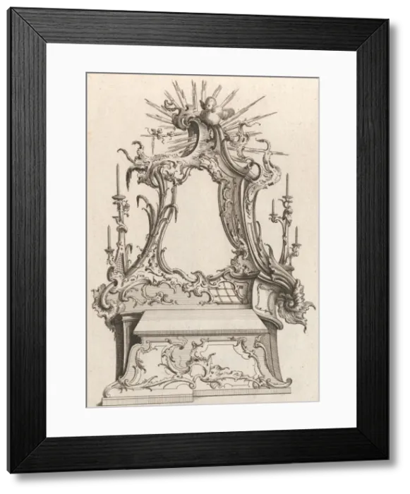 Framed Print : Design for an Altar, Plate 3 from an Untitled Series of Designs for Altars Framed Print : Design for an Altar, Plate 3 from an Untitled Series of Designs for Altars