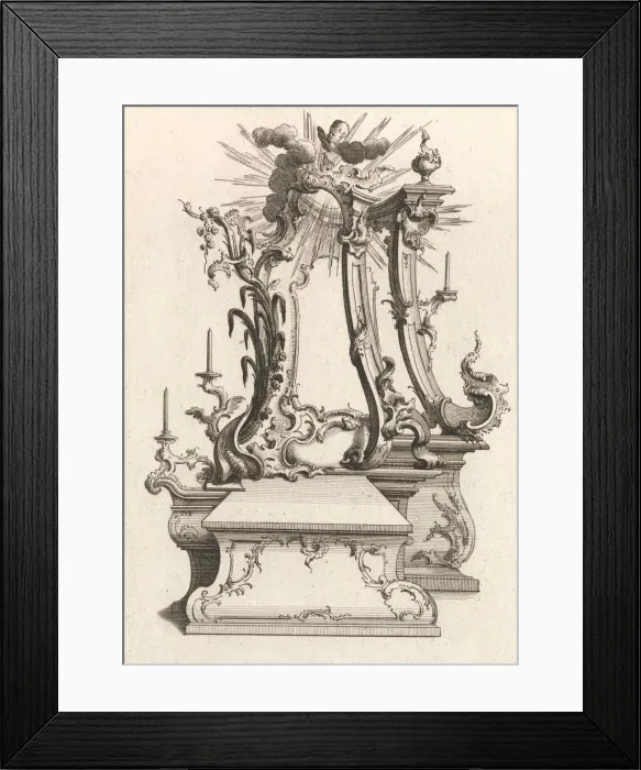 Framed Print : Design for an Altar, Plate 2 from an Untitled Series of Designs for Altars Framed Print : Design for an Altar, Plate 2 from an Untitled Series of Designs for Altars