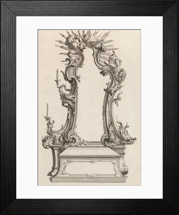 Framed Print : Design for an Altar, Plate 4 from an Untitled Series of Designs for Altars Framed Print : Design for an Altar, Plate 4 from an Untitled Series of Designs for Altars