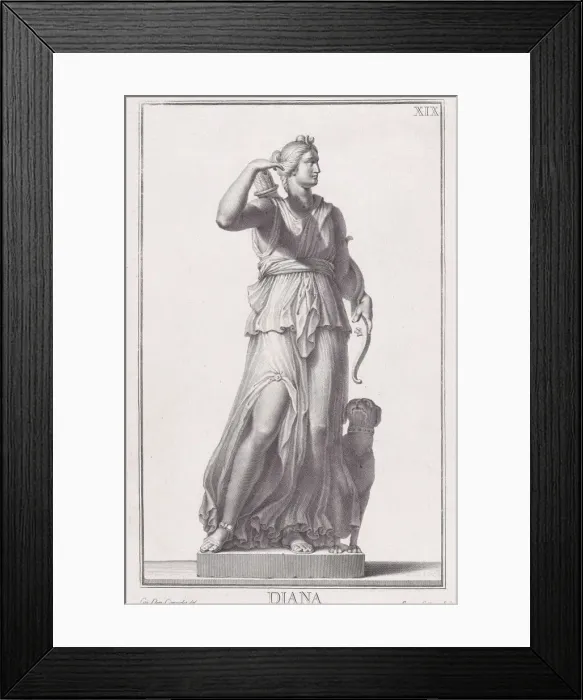 Framed Print : Diana, Plate XIX (19). From Museum Florentinum Framed Print : Diana, Plate XIX (19). From Museum Florentinum