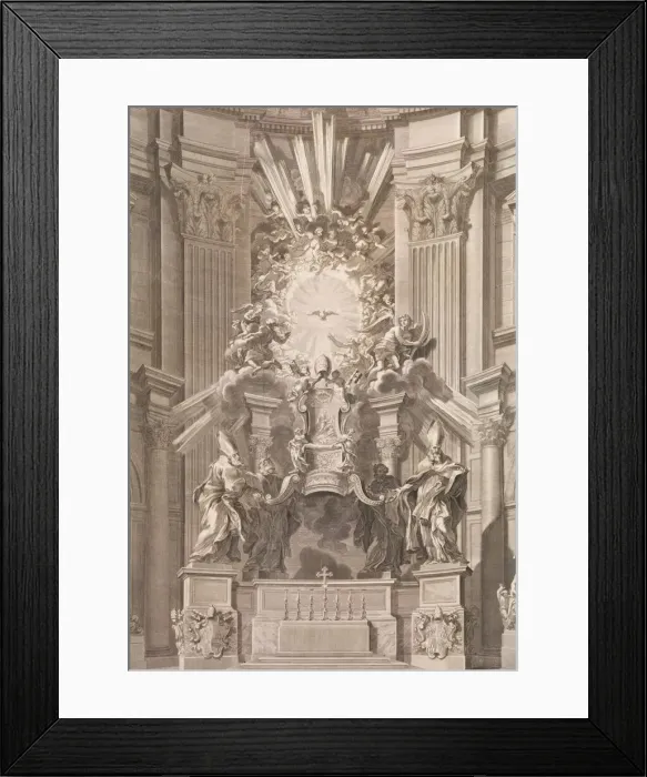 Framed Print : Cathedram S. Petri in interiore templi fronte... Plate 41 from the Album Basili Framed Print : Cathedram S. Petri in interiore templi fronte... Plate 41 from the Album Basili