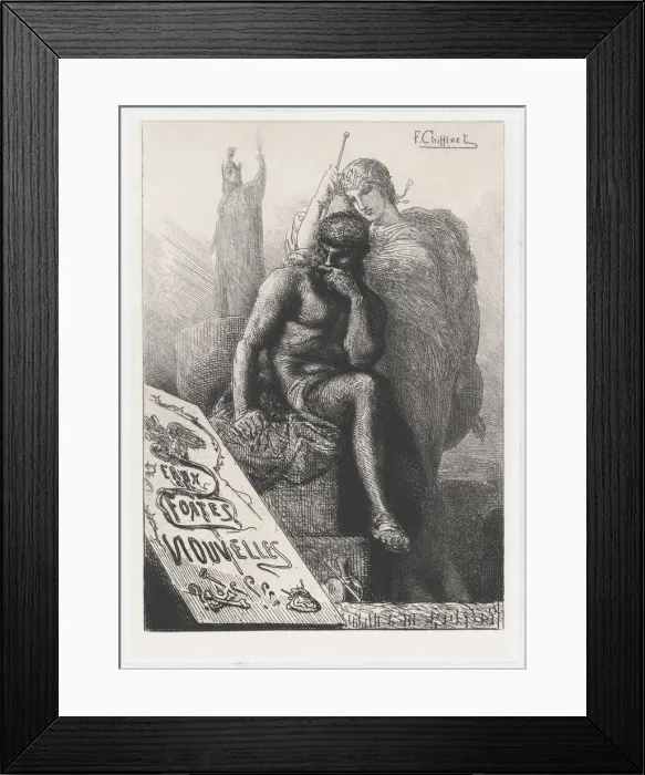 Framed Print : Eaux Fortes Nouvelles, 1876. Creator: Francois-Nicolas Chifflart Framed Print : Eaux Fortes Nouvelles, 1876. Creator: Francois-Nicolas Chifflart