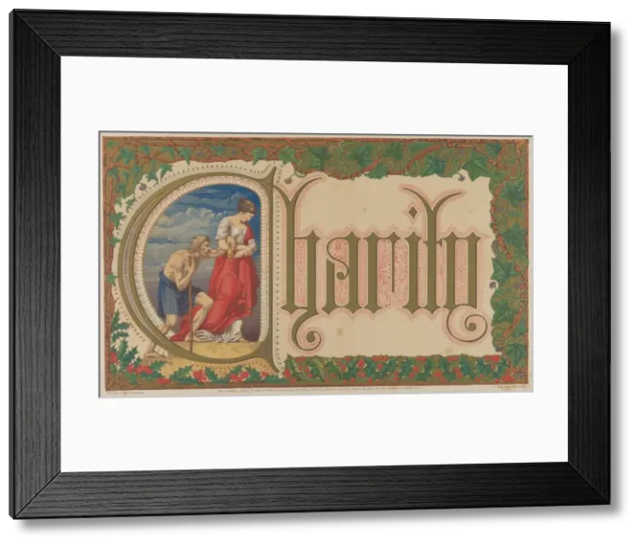 Framed Print : Charity, January 1, 1864. Creator: Freeman Gage Delamotte Framed Print : Charity, January 1, 1864. Creator: Freeman Gage Delamotte