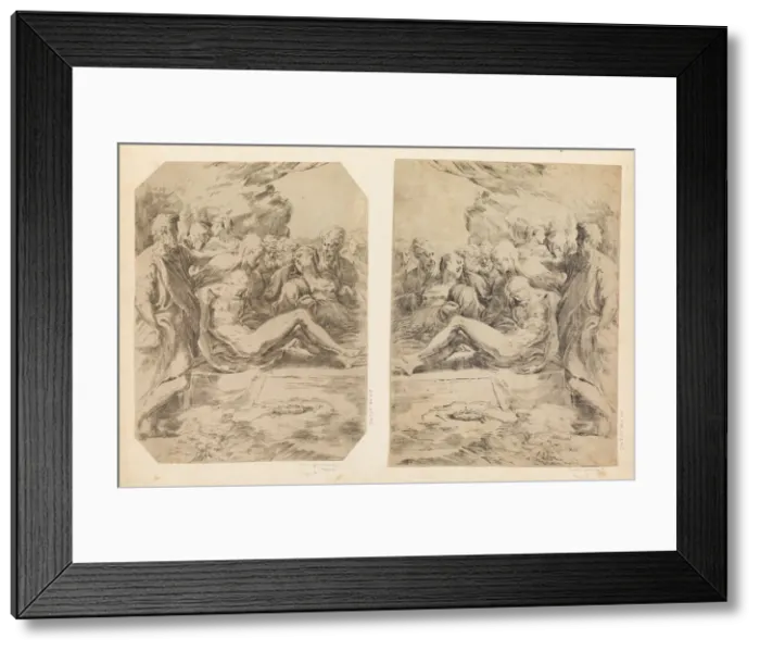 Framed Print : Entombment, ca. 1595-1600. Creator: Guido Reni Framed Print : Entombment, ca. 1595-1600. Creator: Guido Reni
