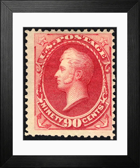 Framed Print : 90c Commodore Oliver Hazard Perry single, June 25, 1875. Creator: Unknown Framed Print : 90c Commodore Oliver Hazard Perry single, June 25, 1875. Creator: Unknown