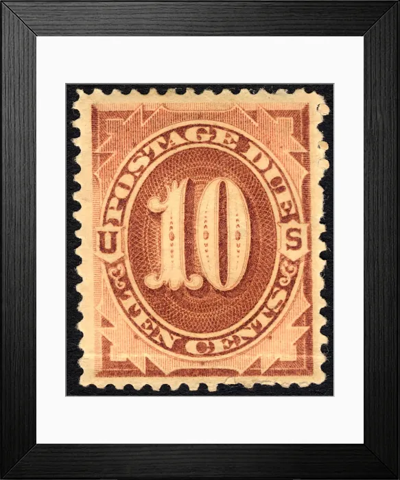 Framed Print : 10c Postage Due single, 1879. Creator: Unknown Framed Print : 10c Postage Due single, 1879. Creator: Unknown