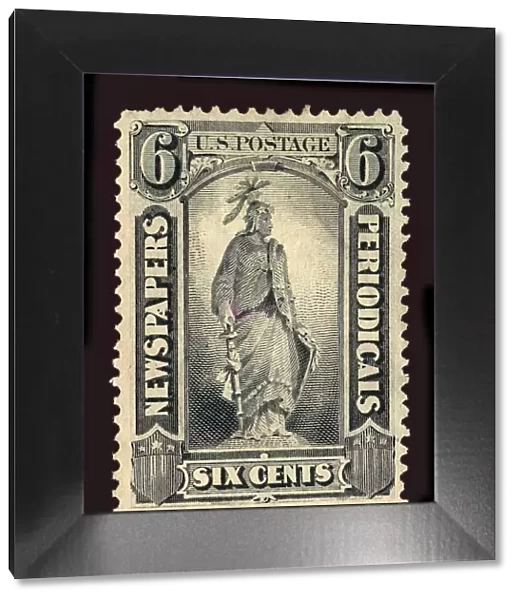 6c Statue of Freedom Newspapers and Periodicals imprint single, 1875. Creator: Unknown