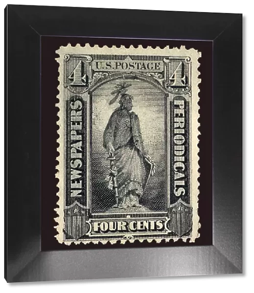 4c Statue of Freedom Newspapers and Periodicals imprint single, 1875. Creator: Unknown