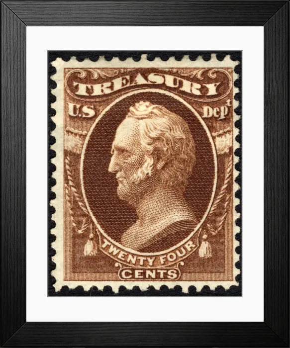 Framed Print : 24c General Winfield Scott Treasury Department single, 1873. Creator: Unknown Framed Print : 24c General Winfield Scott Treasury Department single, 1873. Creator: Unknown