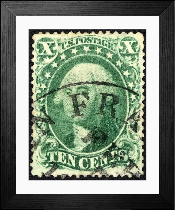 Framed Print : 10c Washington type IV single, 1857. Creator: Unknown Framed Print : 10c Washington type IV single, 1857. Creator: Unknown