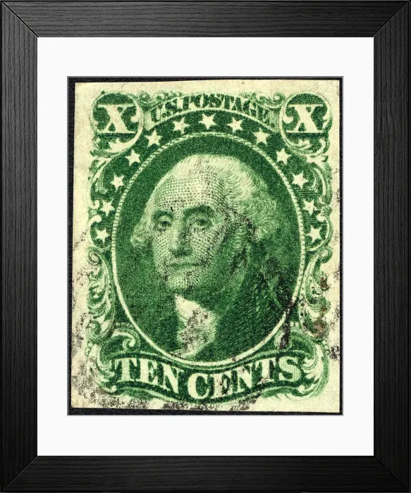 Framed Print : 10c Washington single, 1855. Creator: Unknown Framed Print : 10c Washington single, 1855. Creator: Unknown