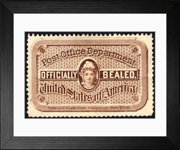 Framed Print : Post Office seal, 1879. Creator: National Bank Note Company Framed Print : Post Office seal, 1879. Creator: National Bank Note Company