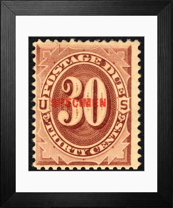 Framed Print : 30c Postage Due specimen overprint single, 1884. Creator: Unknown Framed Print : 30c Postage Due specimen overprint single, 1884. Creator: Unknown