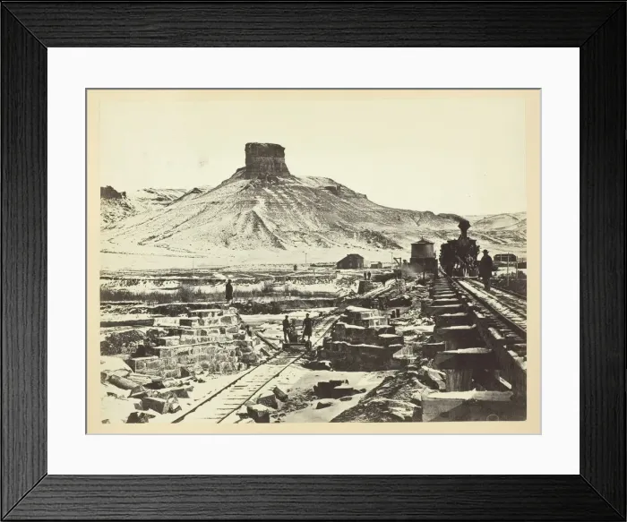 Framed Print : Citadel Rock, Green River Valley, 1868 / 69. Creator: Andrew Joseph Russell Framed Print : Citadel Rock, Green River Valley, 1868 / 69. Creator: Andrew Joseph Russell