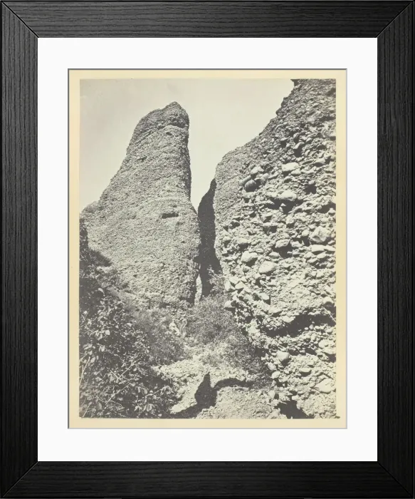 Framed Print : Conglomerate Peaks of Echo, 1868 / 69. Creator: Andrew Joseph Russell Framed Print : Conglomerate Peaks of Echo, 1868 / 69. Creator: Andrew Joseph Russell