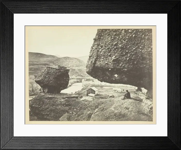 Framed Print : Hanging Rock, Echo City, 1868 / 69. Creator: Andrew Joseph Russell Framed Print : Hanging Rock, Echo City, 1868 / 69. Creator: Andrew Joseph Russell