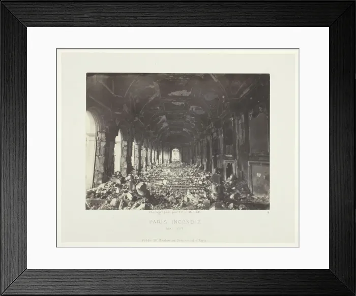Framed Print : Paris Fire (Great Hall of the State Council), May 1871. Creator: Charles Soulier Framed Print : Paris Fire (Great Hall of the State Council), May 1871. Creator: Charles Soulier