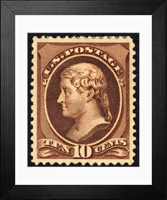 Framed Print : 10c Thomas Jefferson single, 1882. Creator: Unknown Framed Print : 10c Thomas Jefferson single, 1882. Creator: Unknown