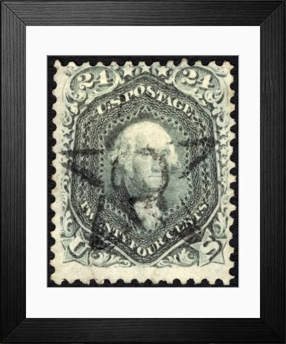 Framed Print : 24c Washington single, 1861. Creator: Unknown Framed Print : 24c Washington single, 1861. Creator: Unknown