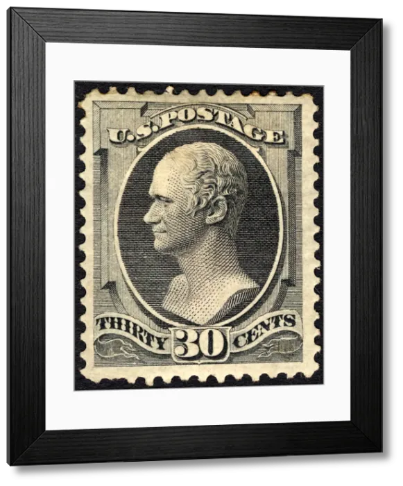 Framed Print : 30c Alexander Hamilton single, October 14, 1874. Creator: Unknown Framed Print : 30c Alexander Hamilton single, October 14, 1874. Creator: Unknown