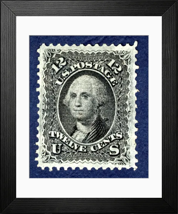 Framed Print : 12c Washington F Grill single, 1867. Creator: Unknown Framed Print : 12c Washington F Grill single, 1867. Creator: Unknown