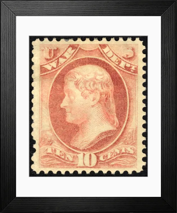 Framed Print : 10c Thomas Jefferson War Department single, 1879. Creator: Unknown Framed Print : 10c Thomas Jefferson War Department single, 1879. Creator: Unknown