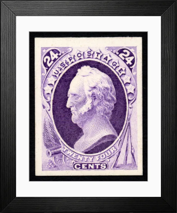 Framed Print : 24c General Winfield Scott card plate proof, 1893. Creator: Unknown