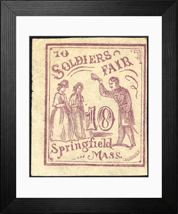 Framed Print : 10c Springfield Soldiers Fair single, 1864. Creator: Unknown Framed Print : 10c Springfield Soldiers Fair single, 1864. Creator: Unknown