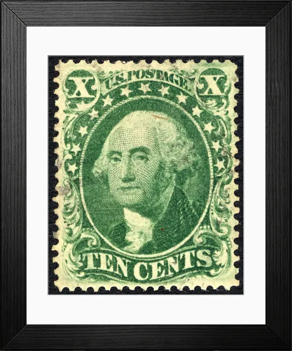 Framed Print : 10c Washington type III single, 1857. Creator: Unknown Framed Print : 10c Washington type III single, 1857. Creator: Unknown