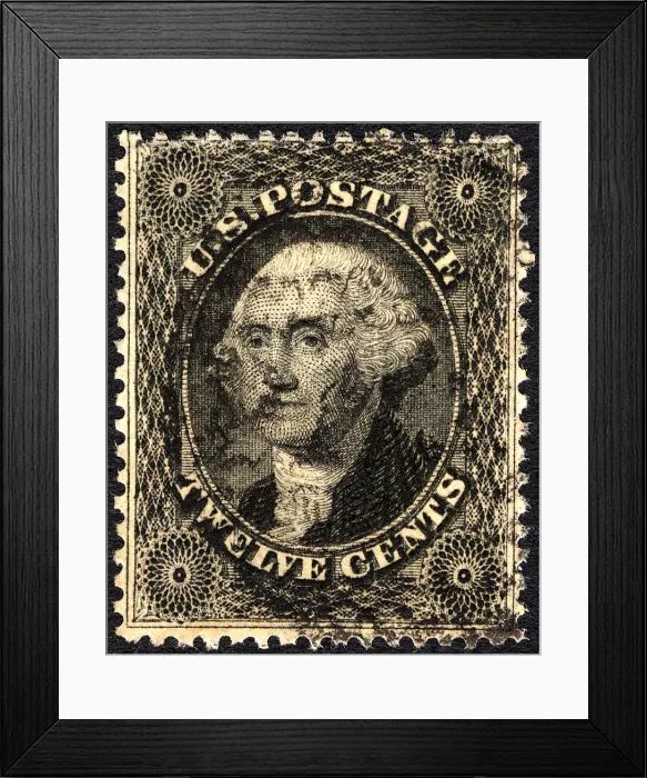 Framed Print : 12c Washington single, 1857. Creator: Unknown Framed Print : 12c Washington single, 1857. Creator: Unknown