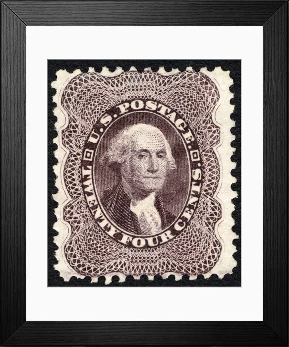 Framed Print : 24c Washington reprint single, 1875. Creator: Unknown Framed Print : 24c Washington reprint single, 1875. Creator: Unknown