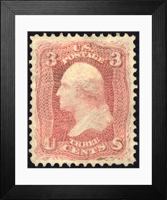 Framed Print : 3c Washington single, 1861. Creator: Unknown Framed Print : 3c Washington single, 1861. Creator: Unknown