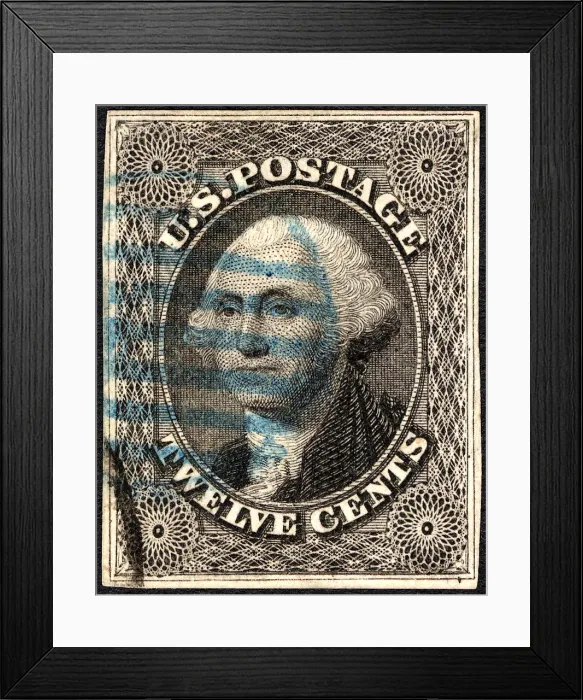 Framed Print : 12c Washington single, 1851. Creator: Unknown Framed Print : 12c Washington single, 1851. Creator: Unknown