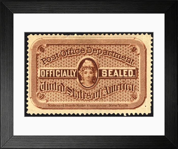 Framed Print : Post Office seal, c. 1879. Creator: National Bank Note Company Framed Print : Post Office seal, c. 1879. Creator: National Bank Note Company
