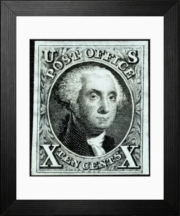 Framed Print : 10c Washington reproduction single, 1875. Creator: Unknown Framed Print : 10c Washington reproduction single, 1875. Creator: Unknown