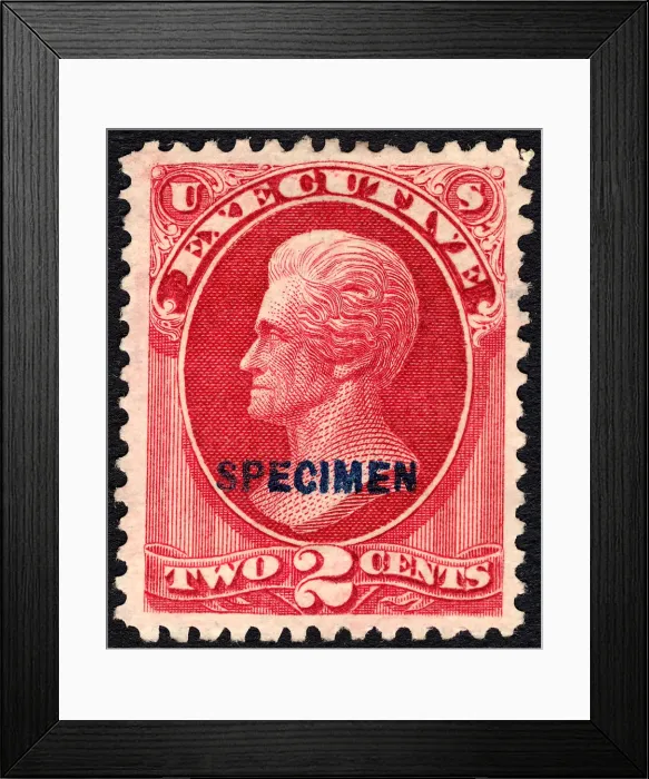Framed Print : 2c Andrew Jackson Executive special printing single, 1875. Creator: Unknown Framed Print : 2c Andrew Jackson Executive special printing single, 1875. Creator: Unknown
