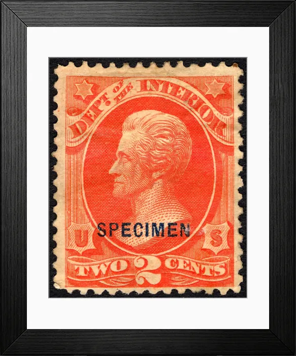 Framed Print : 2c Andrew Jackson Interior Department special printing single, 1875. Creator: Unknown Framed Print : 2c Andrew Jackson Interior Department special printing single, 1875. Creator: Unknown