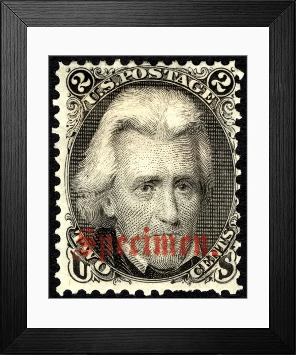 Framed Print : 2c Andrew Jackson Specimen'overprint single, 1863. Creator: Unknown Framed Print : 2c Andrew Jackson Specimen'overprint single, 1863. Creator: Unknown