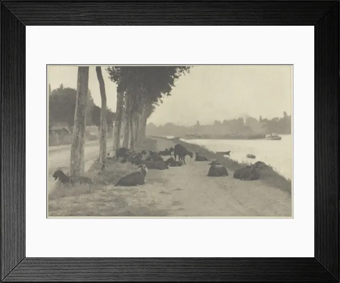 Framed Print : On the Seine-Near Paris, 1894, printed 1897. Creator: Alfred Stieglitz Framed Print : On the Seine-Near Paris, 1894, printed 1897. Creator: Alfred Stieglitz