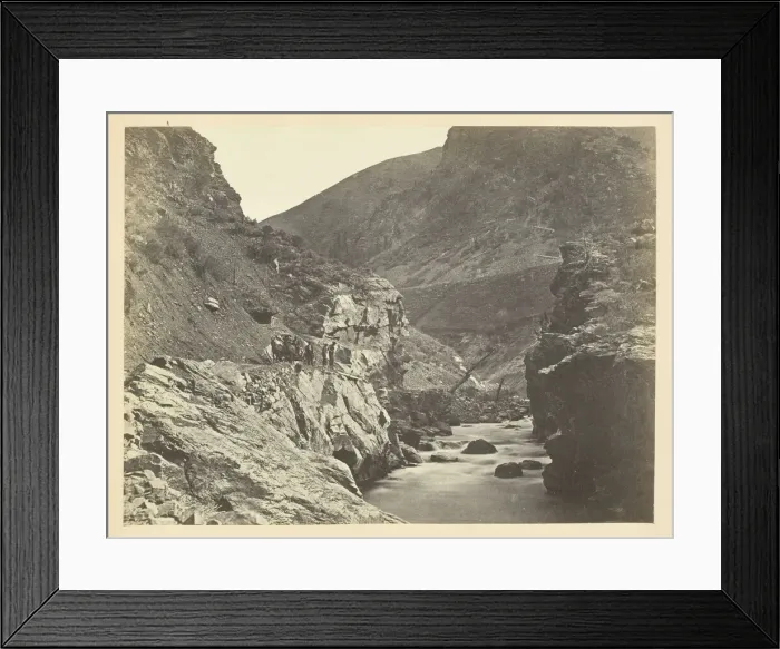 Framed Print : Devil's Gate, (From Below) Weber Canon, Wasatch Mountain, 1868 / 69. Creator: Andrew Joseph Russell Framed Print : Devil's Gate, (From Below) Weber Canon, Wasatch Mountain, 1868 / 69. Creator: Andrew Joseph Russell