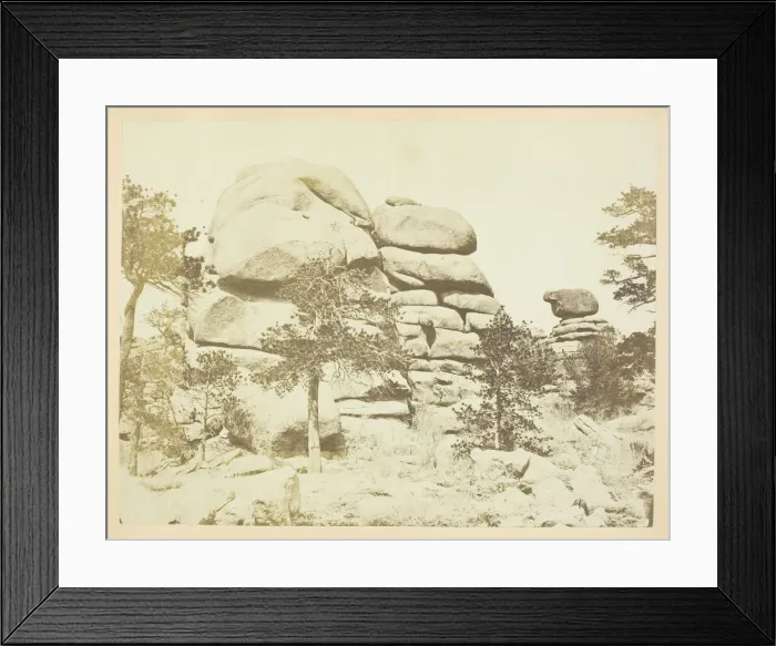 Framed Print : Granite Rock, Buford Station, Laramie Mountains, 1868 / 69. Creator: Andrew Joseph Russell Framed Print : Granite Rock, Buford Station, Laramie Mountains, 1868 / 69. Creator: Andrew Joseph Russell