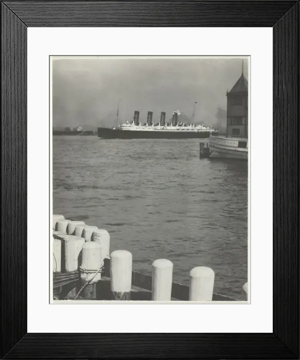 Framed Print : Outward Bound, The Mauretania, 1910, printed 1918 / 32. Creator: Alfred Stieglitz Framed Print : Outward Bound, The Mauretania, 1910, printed 1918 / 32. Creator: Alfred Stieglitz