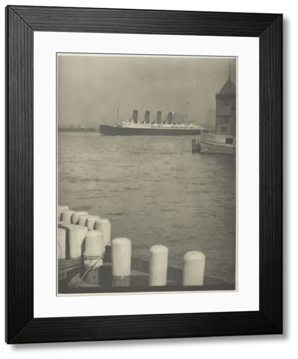 Framed Print : Outward Bound, The Mauretania, 1910. Creator: Alfred Stieglitz Framed Print : Outward Bound, The Mauretania, 1910. Creator: Alfred Stieglitz