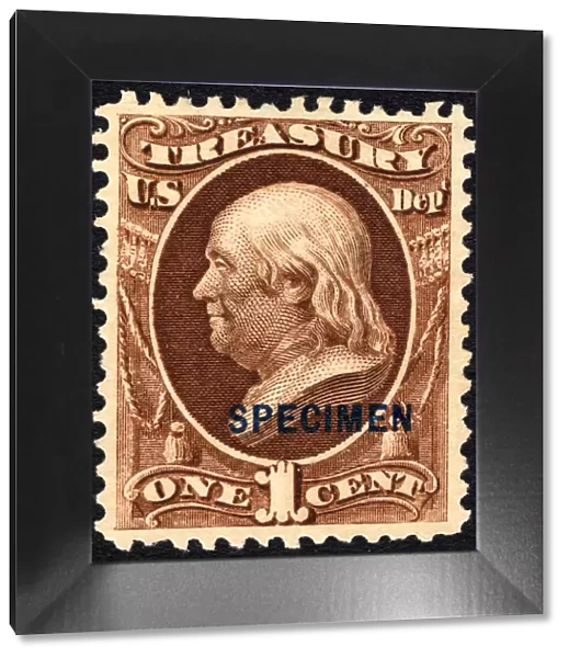 1c Franklin Treasury Department special printing single, 1875. Creator: Unknown
