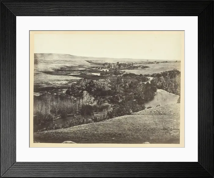 Framed Print : Laramie Valley, From Sheephead Mountains, 1868 / 69. Creator: Andrew Joseph Russell Framed Print : Laramie Valley, From Sheephead Mountains, 1868 / 69. Creator: Andrew Joseph Russell