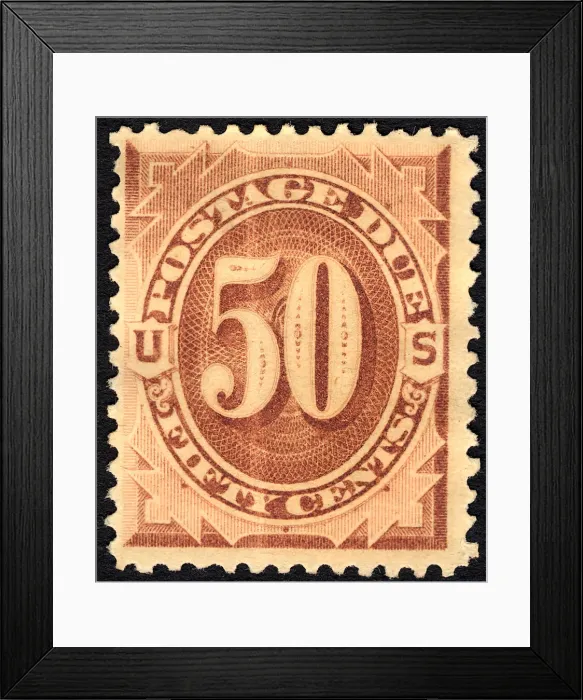 Framed Print : 50c Postage Due single, 1879. Creator: Unknown Framed Print : 50c Postage Due single, 1879. Creator: Unknown