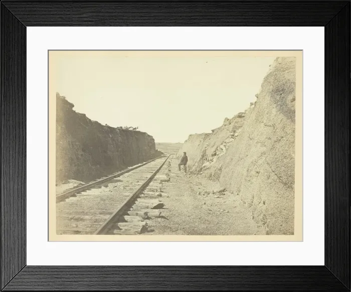 Framed Print : Malloys Cut, Sherman Station, Laramie Range, 1868 / 69. Creator: Andrew Joseph Russell Framed Print : Malloys Cut, Sherman Station, Laramie Range, 1868 / 69. Creator: Andrew Joseph Russell
